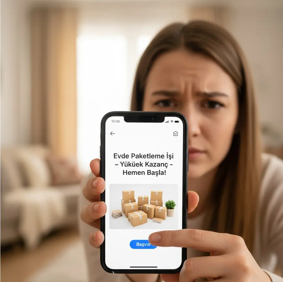 Evde Paketleme İşi Dolandırıcılığı